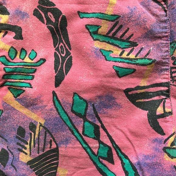 Vintage 80s 90s Hot Pink Printed Men's Shorts - Picture 2 of 7